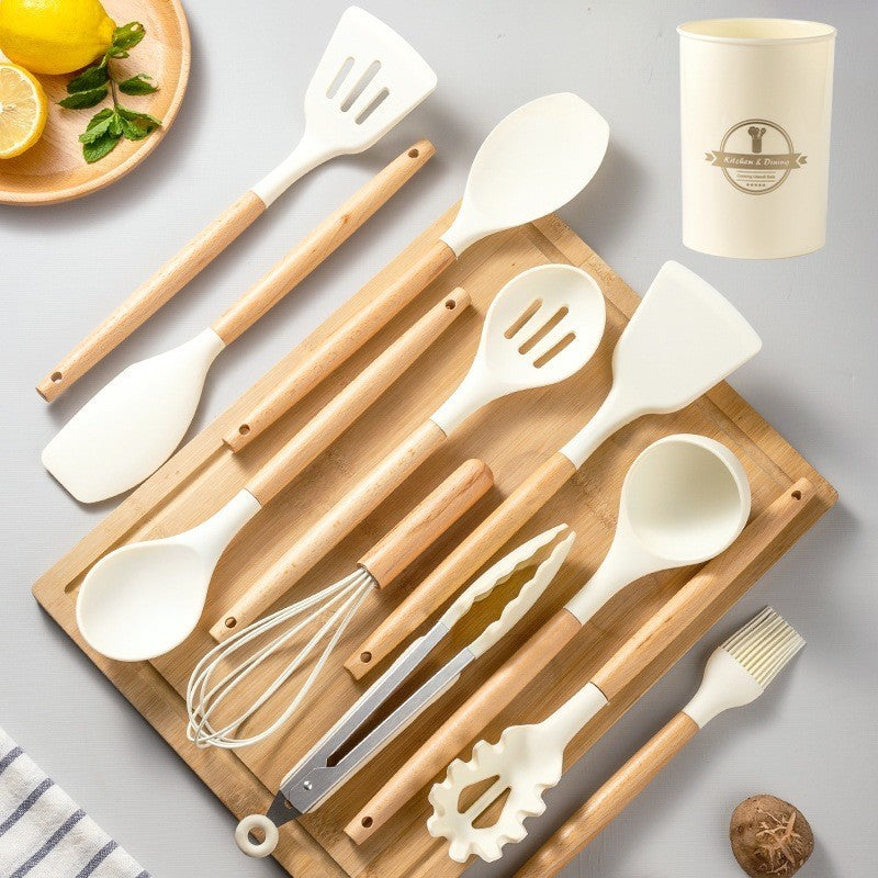 Ustensiles de cuisine | coffret en silicone et bois